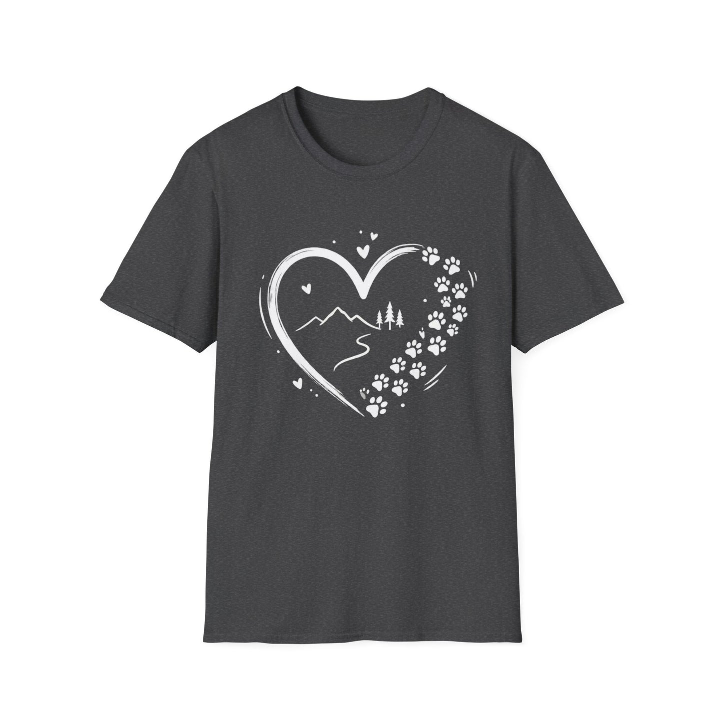 Dog Lover Heart Mountain T-Shirt