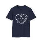 Dog Lover Heart Mountain T-Shirt