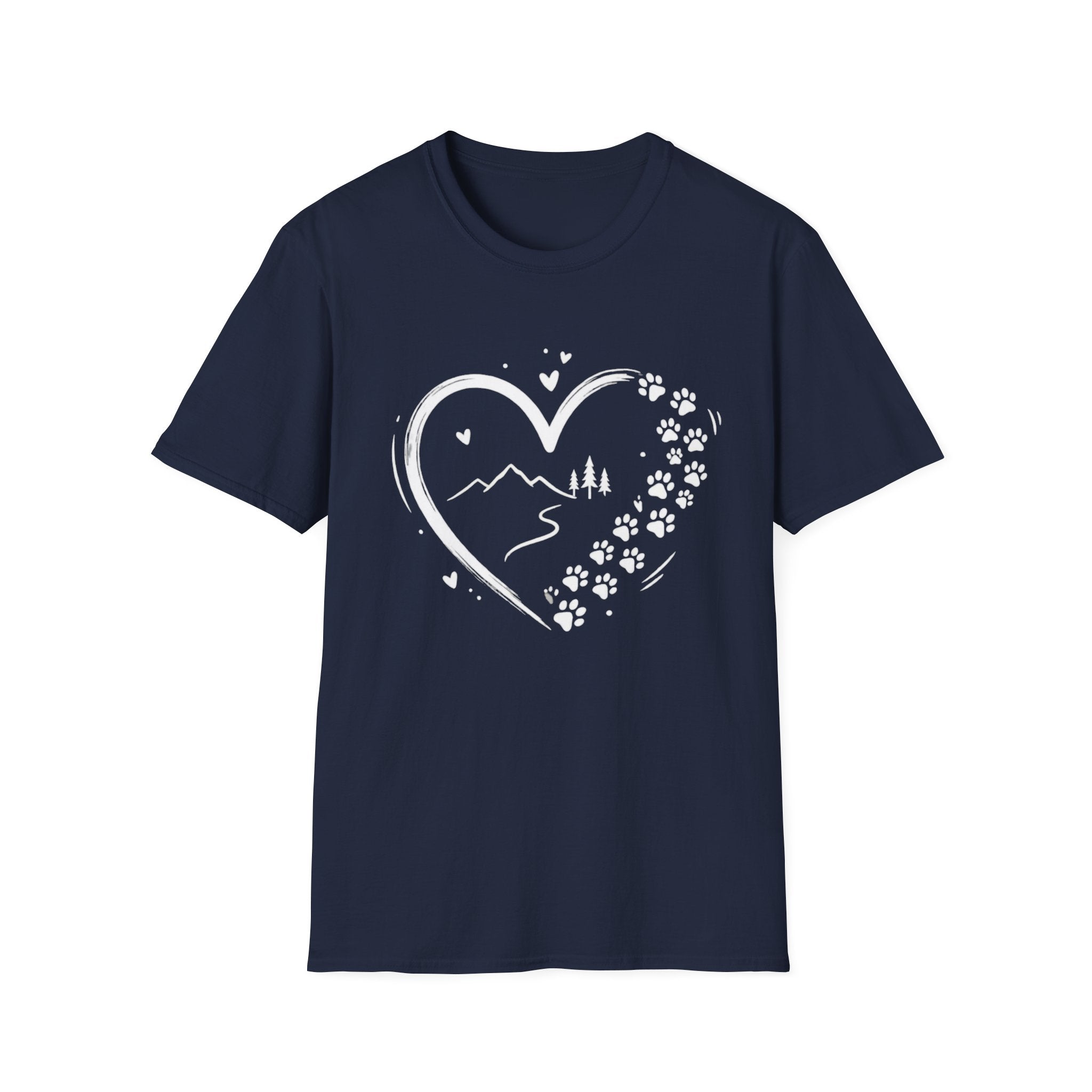 Dog Lover Heart Mountain T-Shirt
