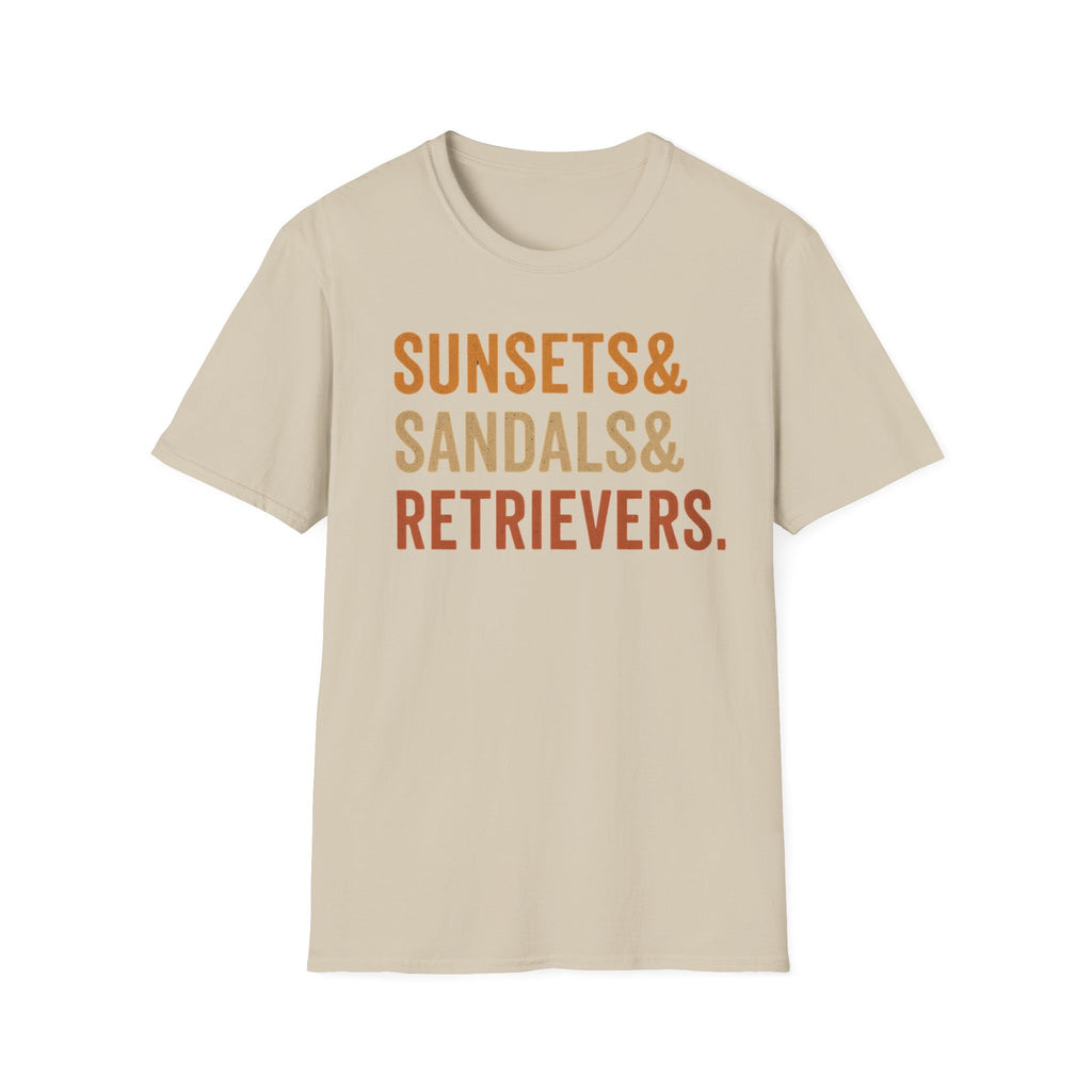 Sunsets & Sandals & Retrievers T-Shirt