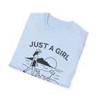 Girl and Dog Chasing Sunsets T-Shirt