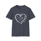 Dog Lover Heart Mountain T-Shirt