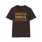Sunsets & Sandals & Retrievers T-Shirt
