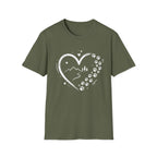 Dog Lover Heart Mountain T-Shirt