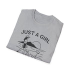 Girl and Dog Chasing Sunsets T-Shirt