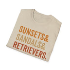 Sunsets & Sandals & Retrievers T-Shirt