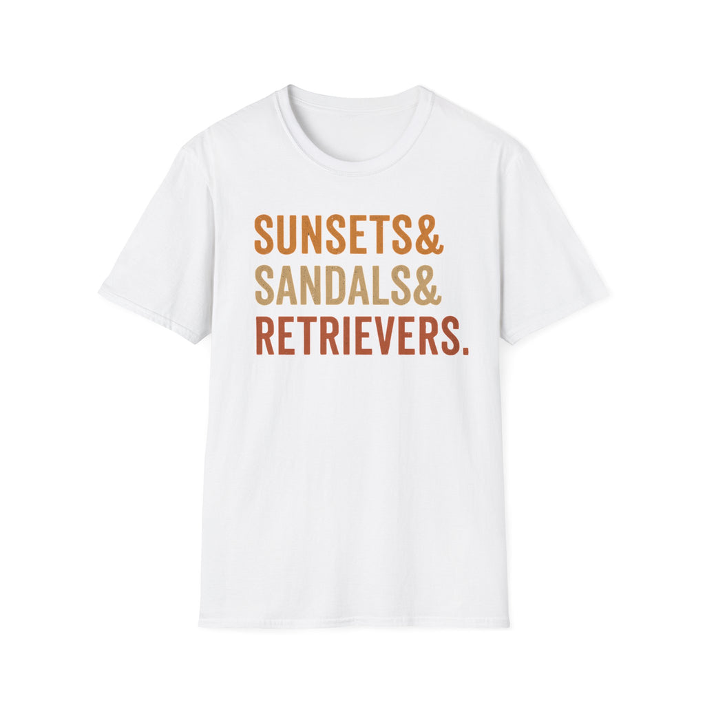 Sunsets & Sandals & Retrievers T-Shirt
