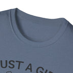Girl and Dog Chasing Sunsets T-Shirt