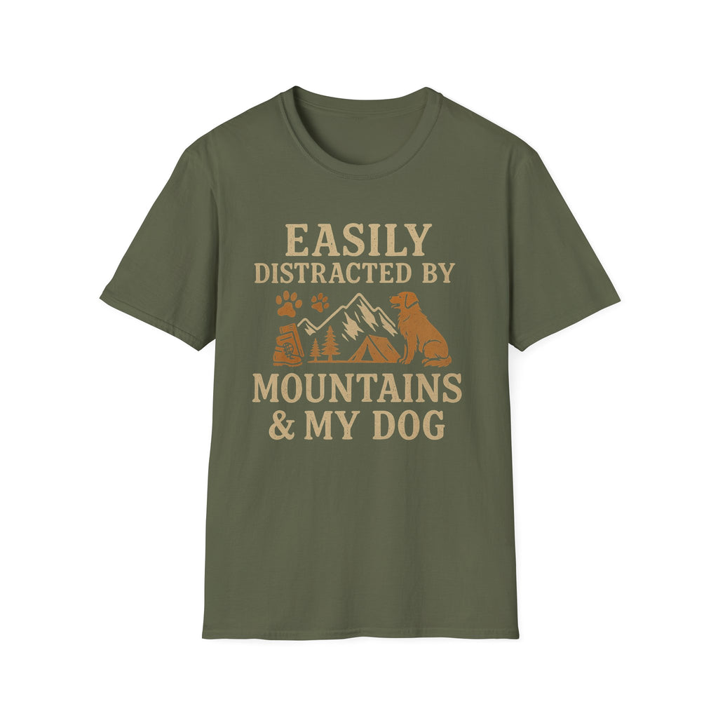 Easily Distracted By Mountains And My Dog T-Shirt