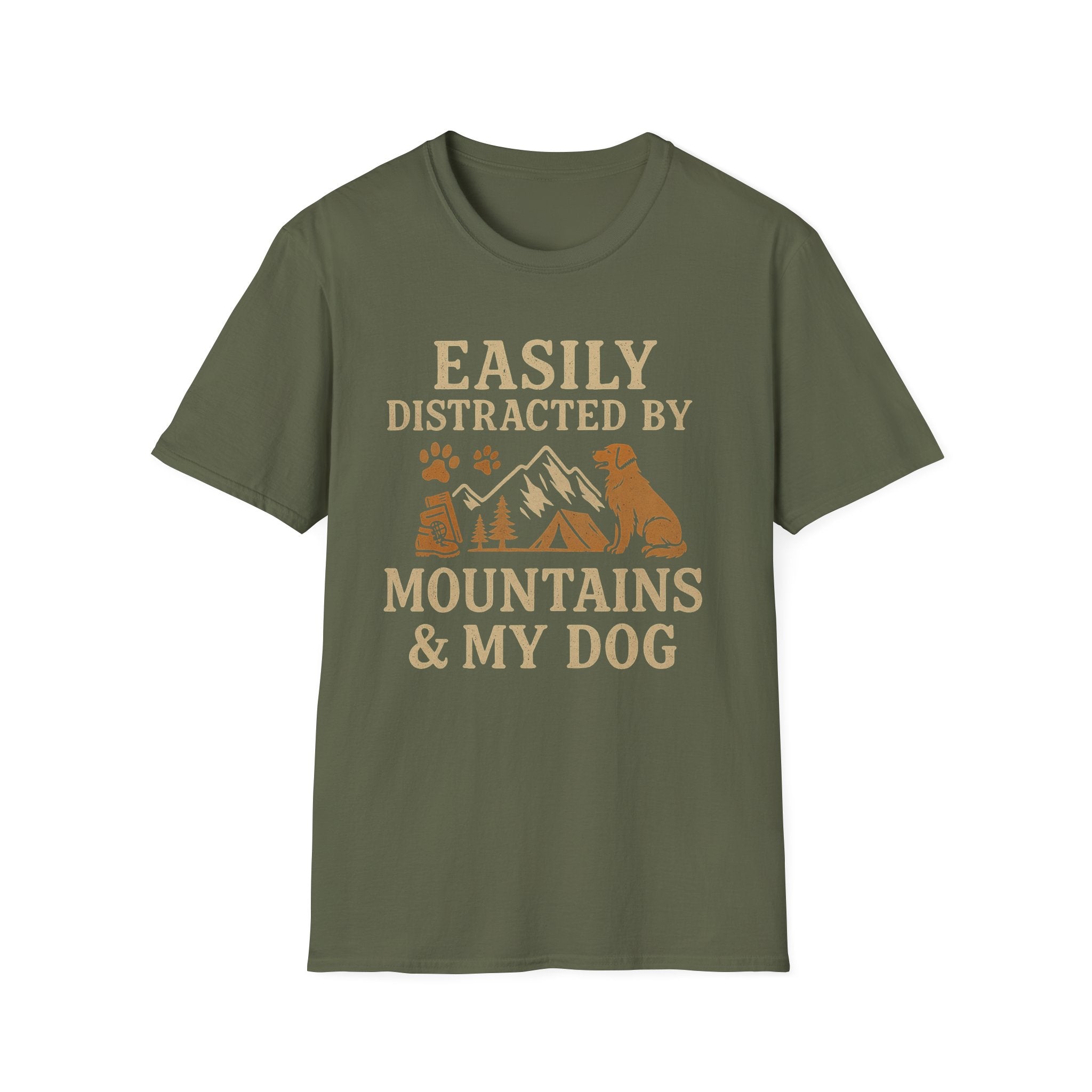 Easily Distracted By Mountains And My Dog T-Shirt